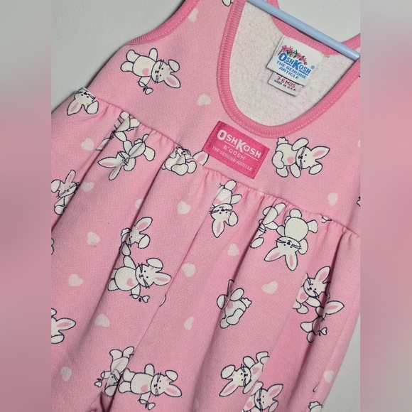 Vintage Pink Bunny Oshkosh Bubble Overalls - Picture 5 of 7
